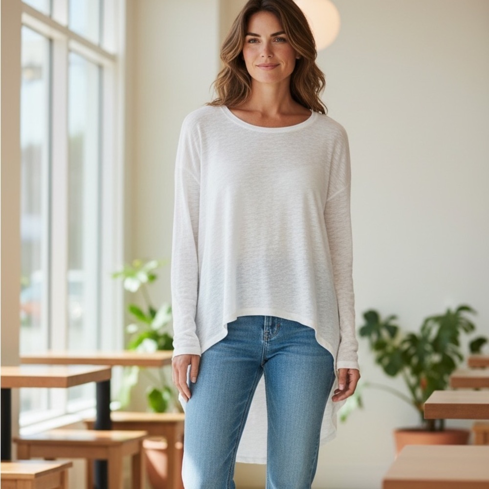 We The Free White Long Sleeve Top